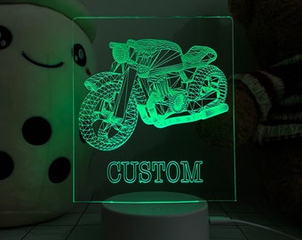 Lampe 3D Moto Custom