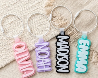 Personalized Acrylic Keychain for Sports Bags, Custom Team Gift for Kids, Acrylic Name Key Chain for Gym
