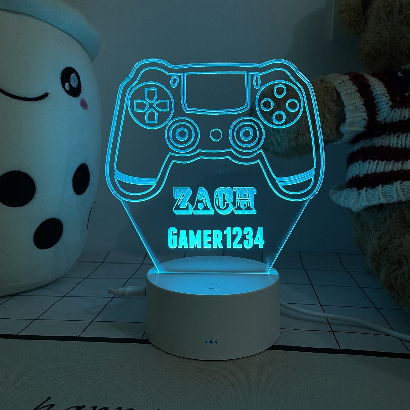 Custom Night Light Bedroom Decor Night Light Kids Gamepad 7 Etsy