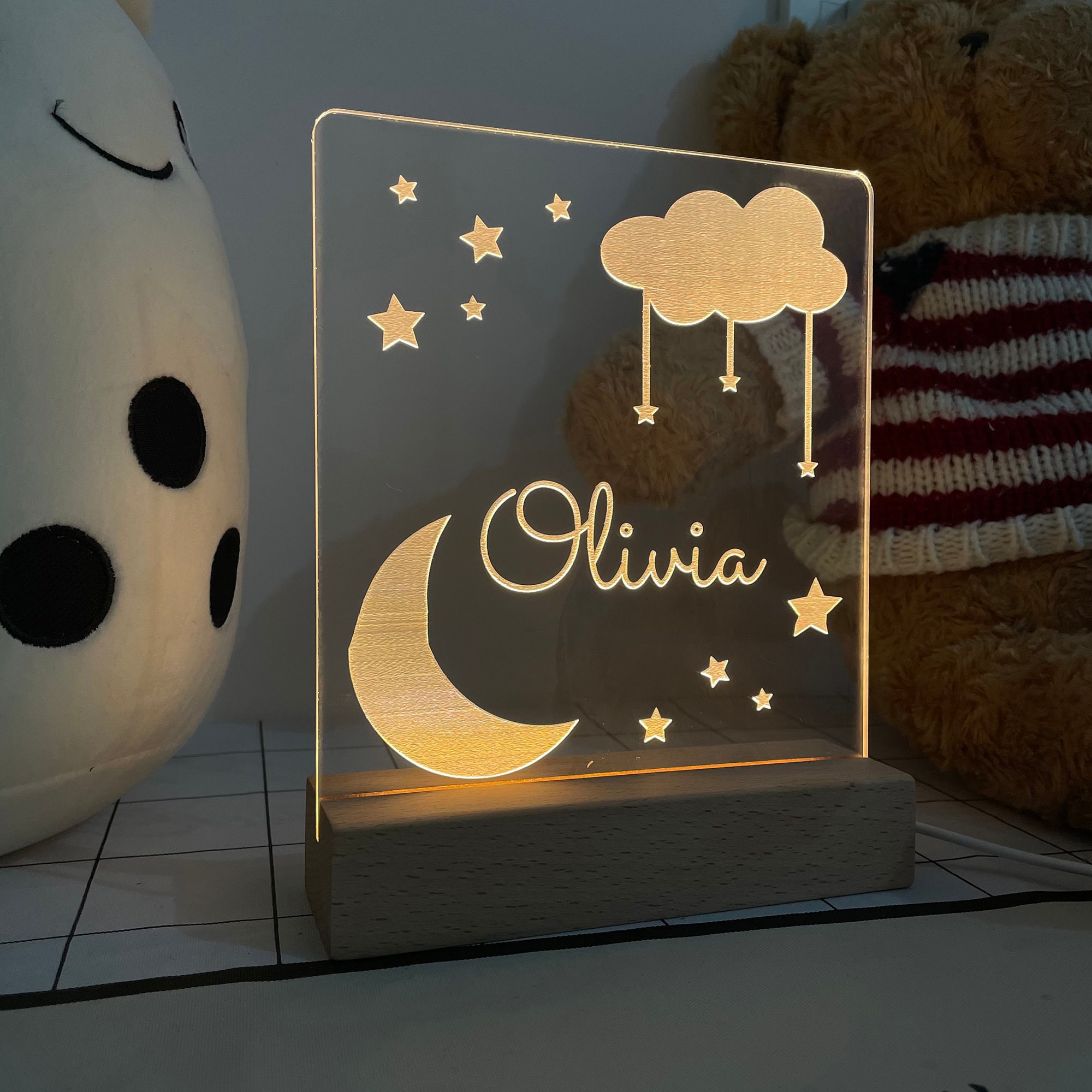 Personalized Night Light Table Lamp for Kids Night Lights Etsy Canada