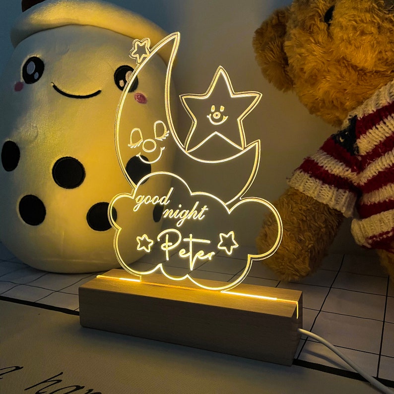 Personalized Night Lights Night Light Lamp Custom Night Etsy