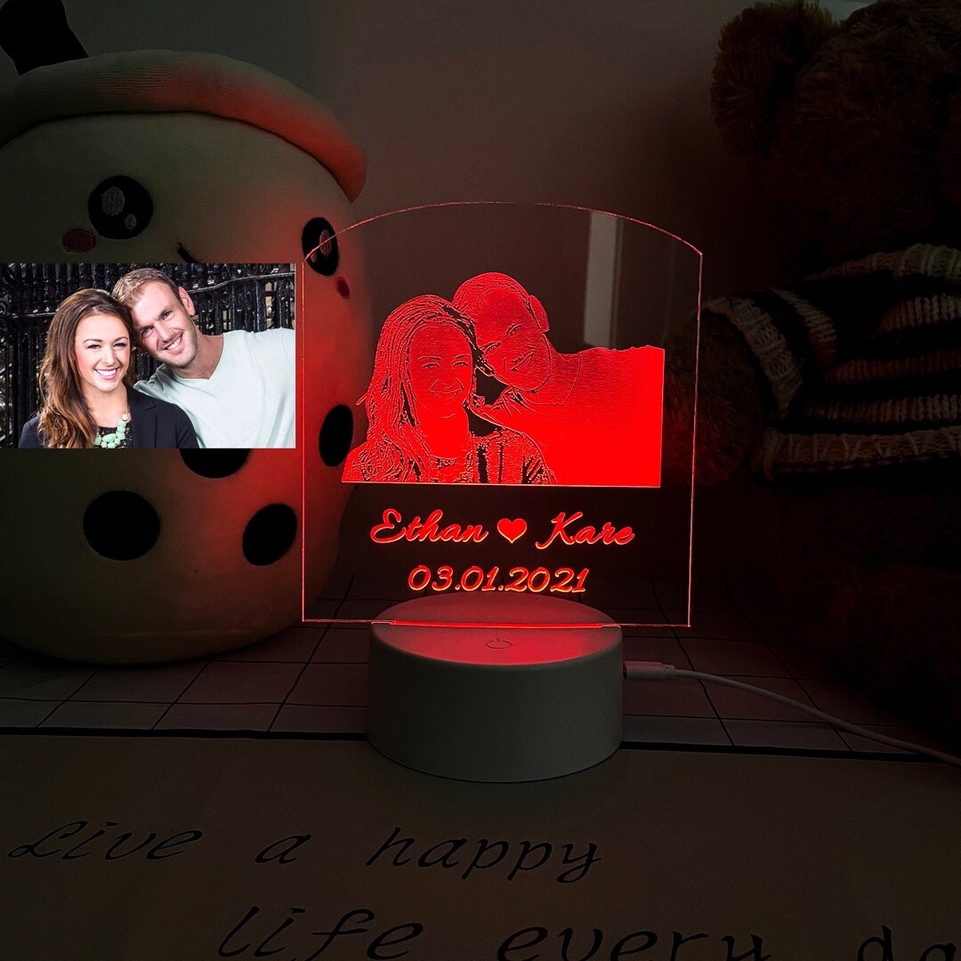 Personalized Led Photo Lamp, Customize Picture Lamp, Custom Photo Desk ...