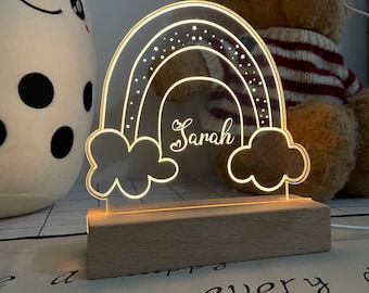 Personalized Night Light, Baby Gift, Fairy lights, Bedside Lamp, Night Light For Baby Girl, Bedroom Decor, Desk Lamp, Custom Name