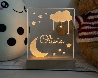 Personalized Night Light Table Lamp For Kids, Night Lights, Sleep lights, Bedside Lamp, Bedroom Decor, Desk Lamp, Custom Gift For Kids