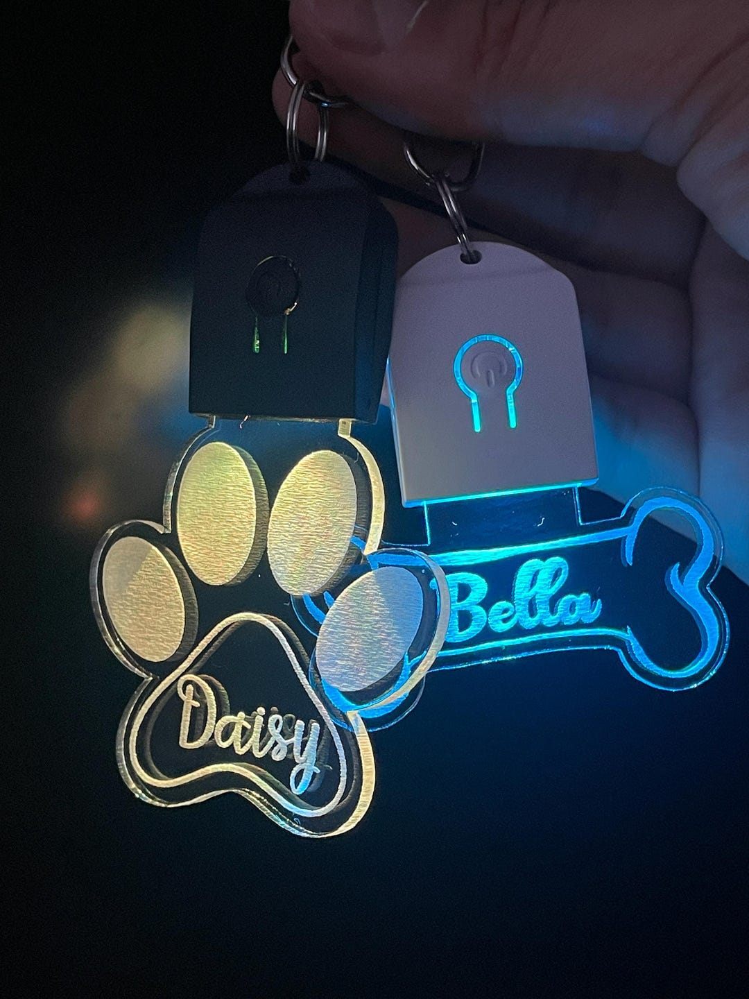 Personalized LED Dog Tag, Dog ID Tag, Dog Name Tag, Custom Dog Tag ...