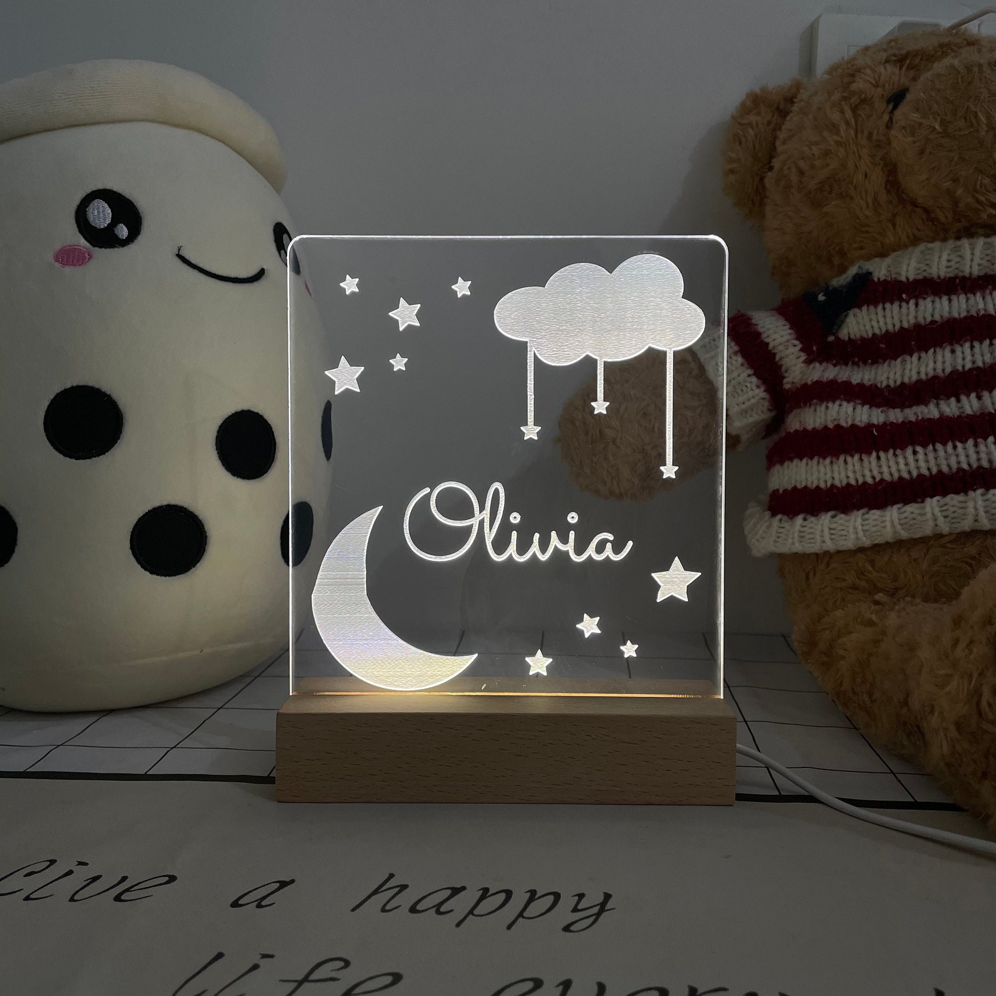 Personalized Night Light Table Lamp for Kids Night Lights Etsy Canada