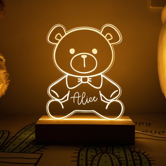 Teddy bear 3d night light hotsell