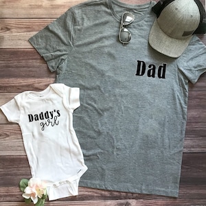 2 SHIRTS | Dad & Daughter Matching Shirts | Dad Daddy&#39;s Little Girl Shirts | Fathers Day Gift | Father Baby Set | 1st Fathers Day
