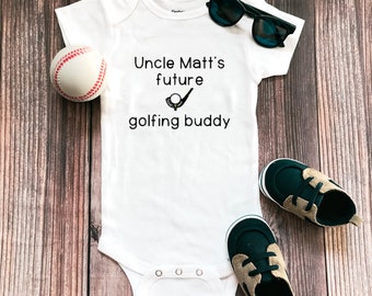 Uncle's Future Golfing Buddy Onesie® | Personalizable Onesie® | Uncle Onesie® | Golfing Onesie® | Nephew Onesie® | Baby Shower Gift