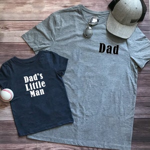 2 SHIRTS | Dad and Dad&#39;s Little Man Shirts | Matching Men&#39;s and Toddler Shirts | Father&#39;s Day Gift Set | First Father&#39;s Day | Matching Shirt