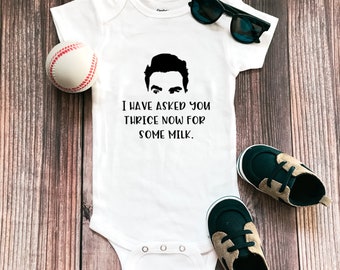 Schitt's Creek Baby Onesie®: David Rose, Funny Milk Quote