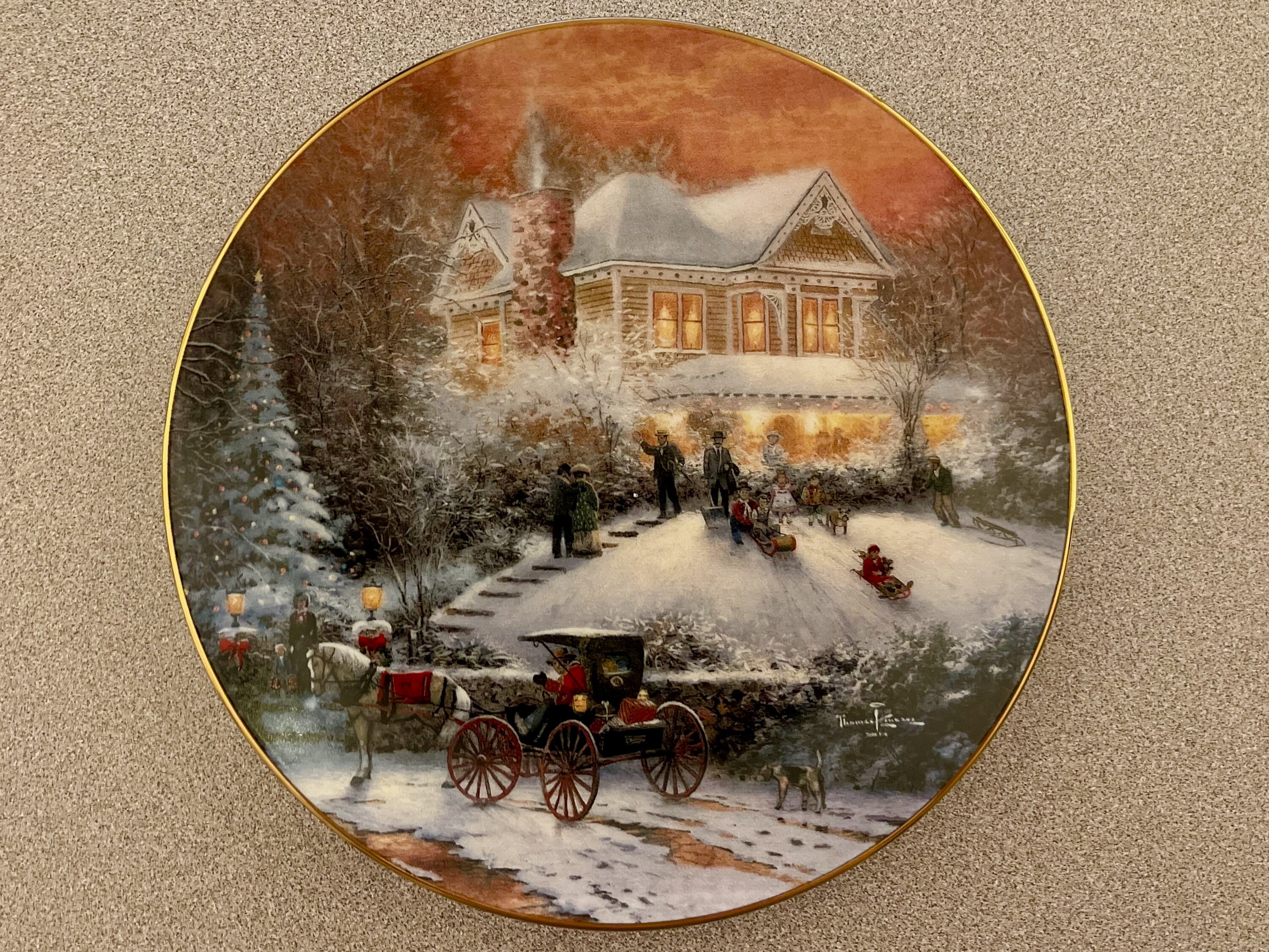 Thomas Kinkade Christmas Plates for sale Only 2 left at 70