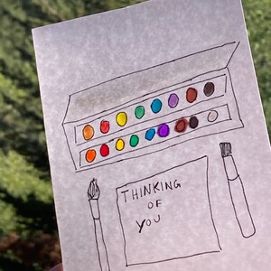 Thinking of You Watercolor Card - Versione art studio