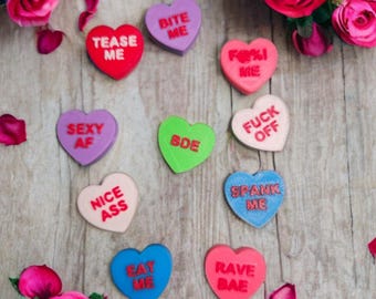 10 NSFW Candy Valentine's Heart Beads