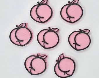 10 Peachy Bum Beads / Charms