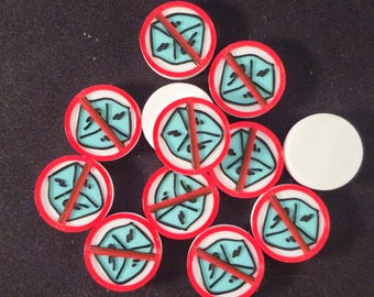 10 No Ice Charms Beads