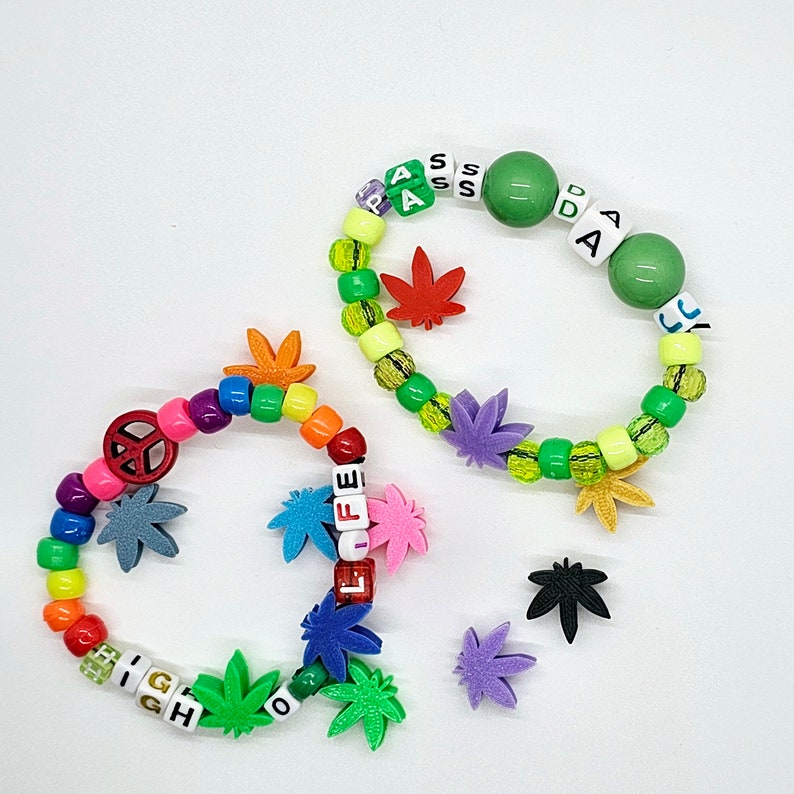 10 Marijuana Kandi Beads/ Charms image 3
