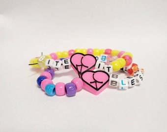 10 Heart Booty Kandi Beads/Charms
