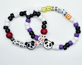 10 Panda Kandi Beads / Charms