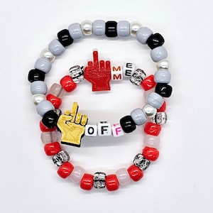 10 Middle Finger Kandi Beads/Charms