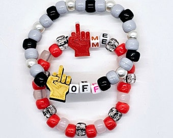 10 Middle Finger Kandi Beads/Charms