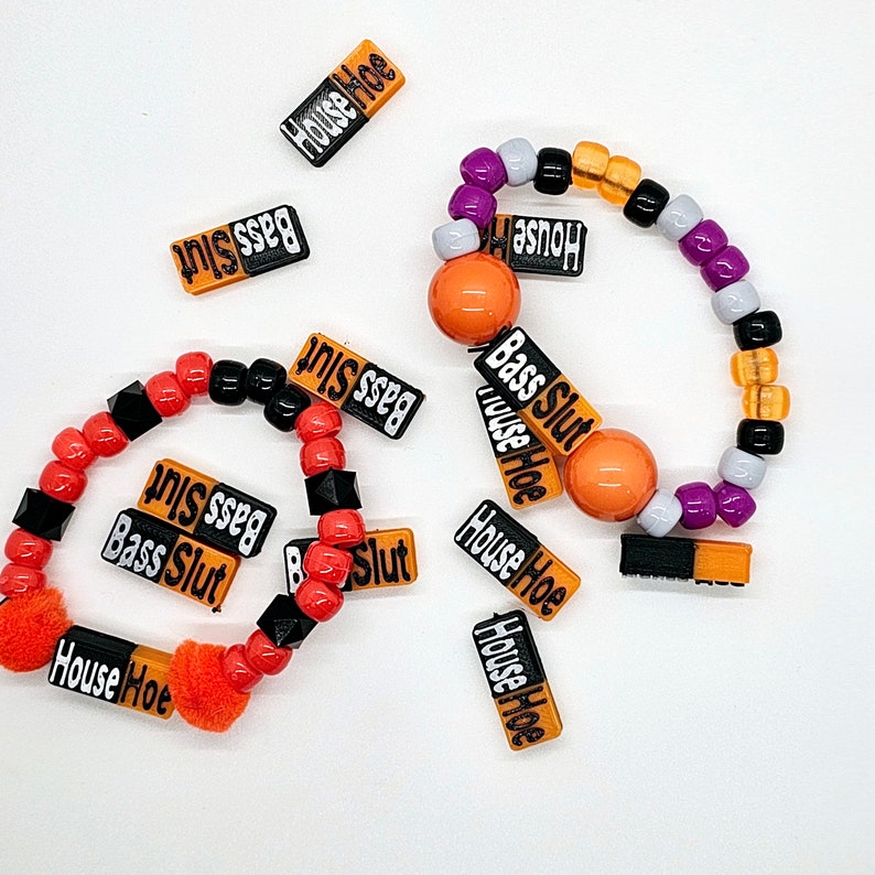 10 Bass / House /Techno Kandi Beads/Charms image 3