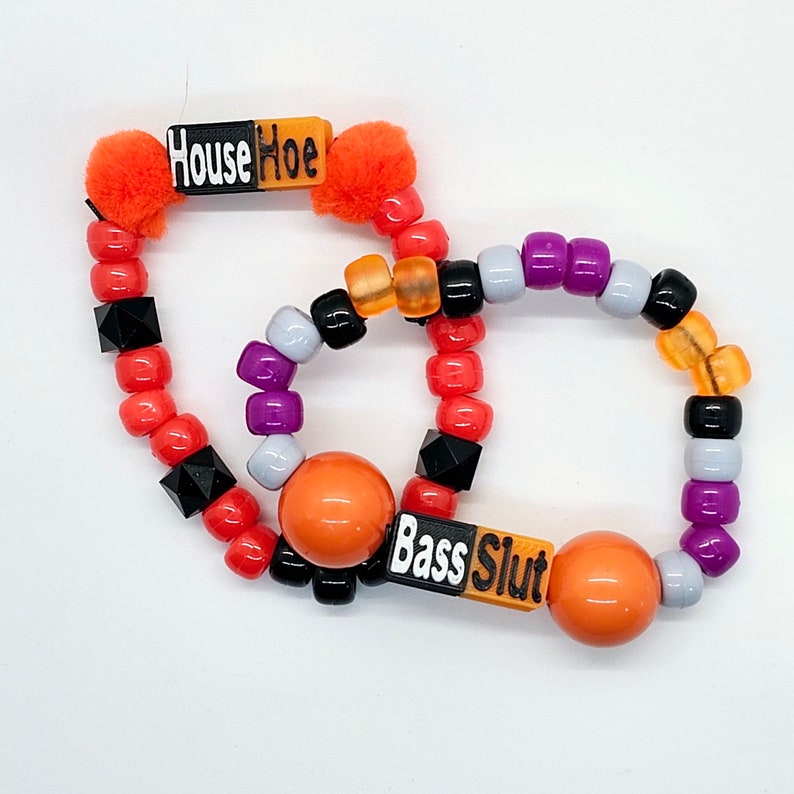 10 Bass / House /Techno Kandi Beads/Charms image 1