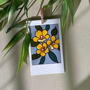 Jessamine Print, Yellow Jessamine Art, South Carolina Mini9 Polaroid Art Print