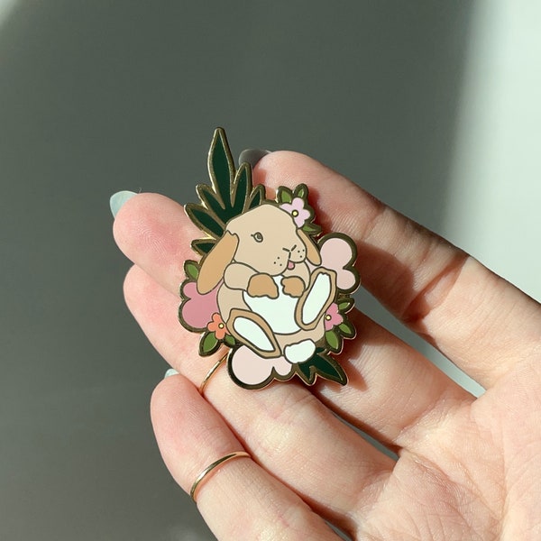 Bunny Enamel Pin - Etsy