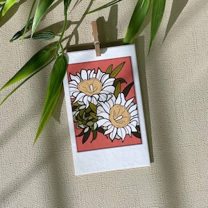 Saguaro Print, Desert Art, Arizona State Flower Illustration, Instax Mini9 Art Print, Home Decor