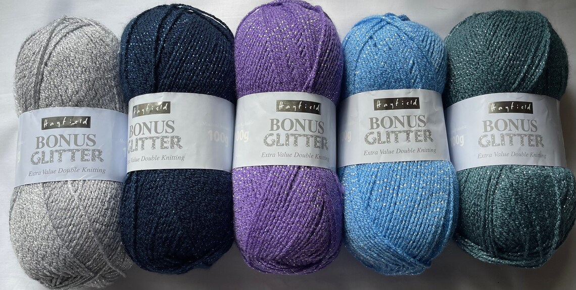 glitter double knitting wool