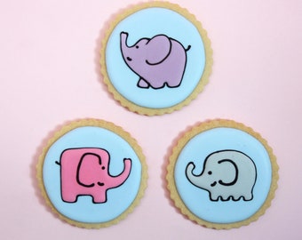 Elephant Iced Biscuits