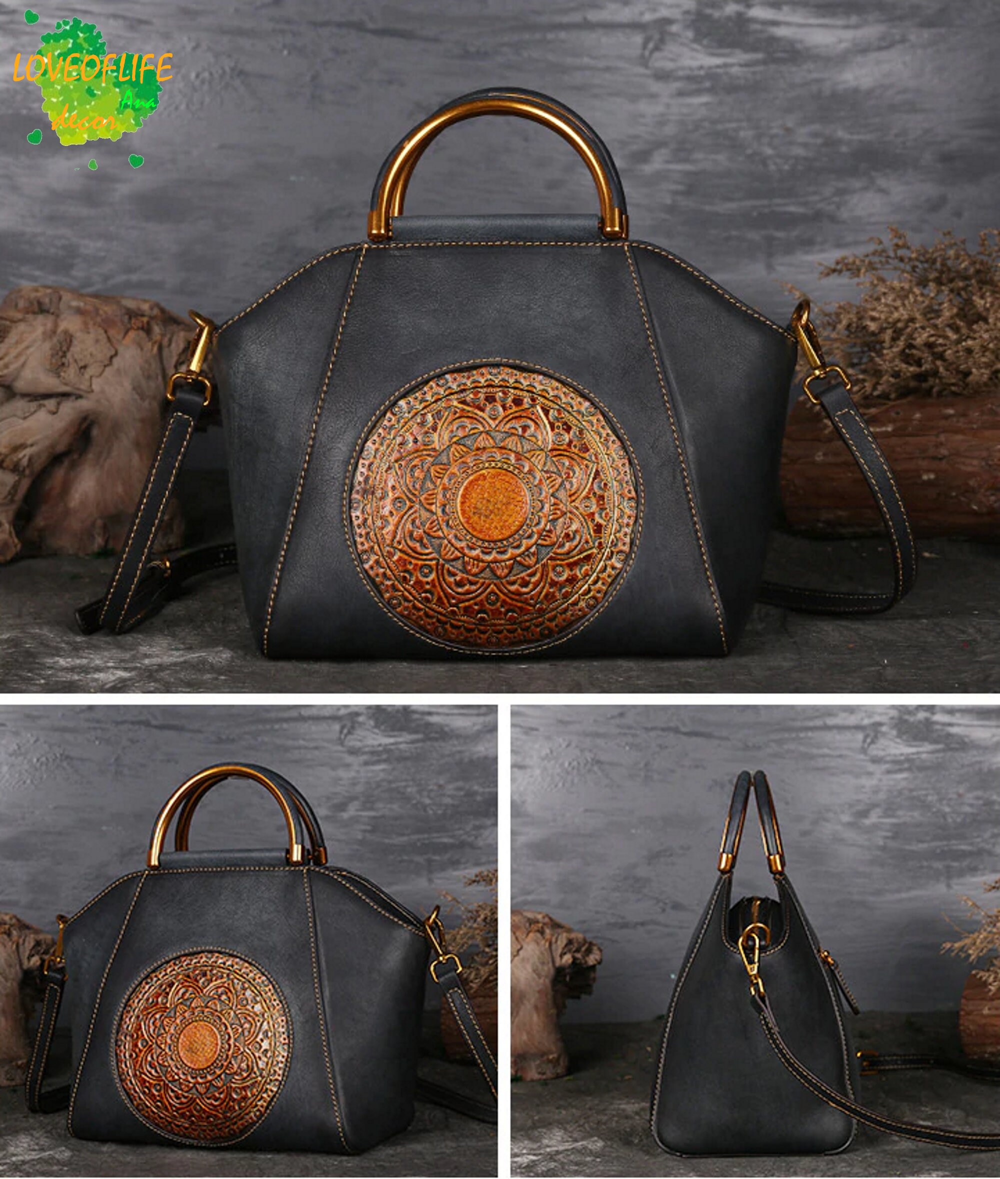 Genuine Leather Women Handbags Handmade Female Shoulder Bag | Etsy