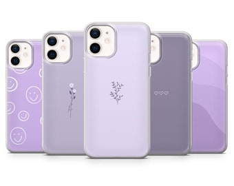 Lila Flieder Handyhülle Violet Pastel Cover für iPhone 14Pro, 13, 12, 11, XR, 7, 8, Samsung S23, S22, S21FE, A53, A14, A13, Pixel 7, 6A