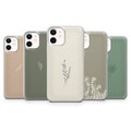 Floral Line Art Phone Case Beige Sage Aesthetic Cover for iPhone 14Pro, 13, 12, 11, XR, Samsung S23, S22, S21FE, A53, A14, A13, Pixel 7, 6A product logo