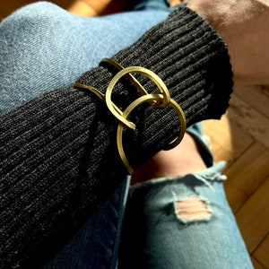 Geometrical Bracelet, unique design bracelet, sterling silver or brass, minimalist bracelet, modern design image 9