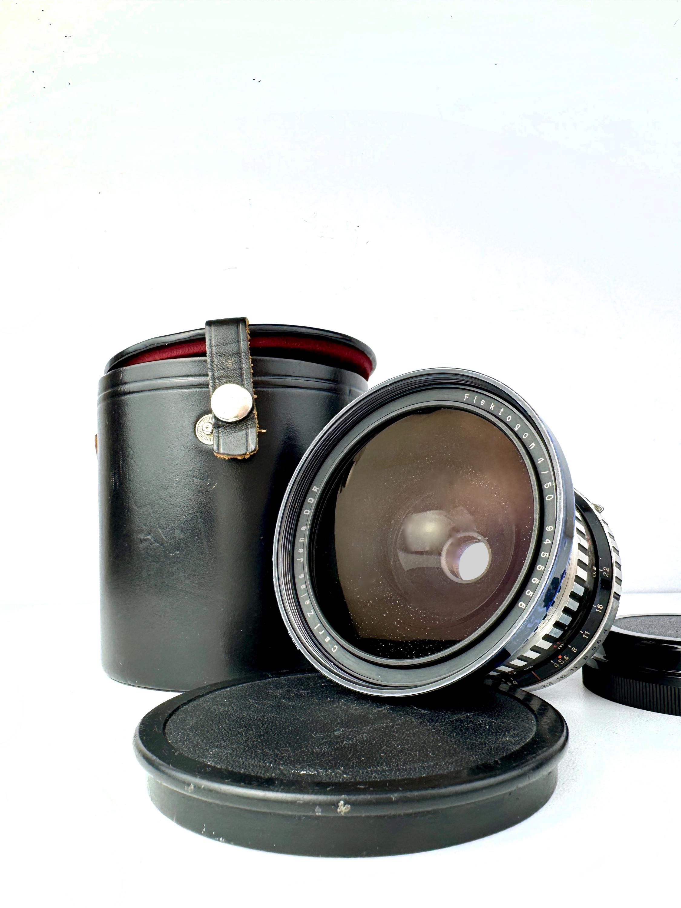 ビンテージ Carl Zeiss Jena Flektogon 50 mm f4 Zebra P6 広角レンズ
