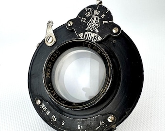 Lens Anastigmat ORTAGOZ G O M Z (4,5/F=13,5 cm) voor camera fotocor