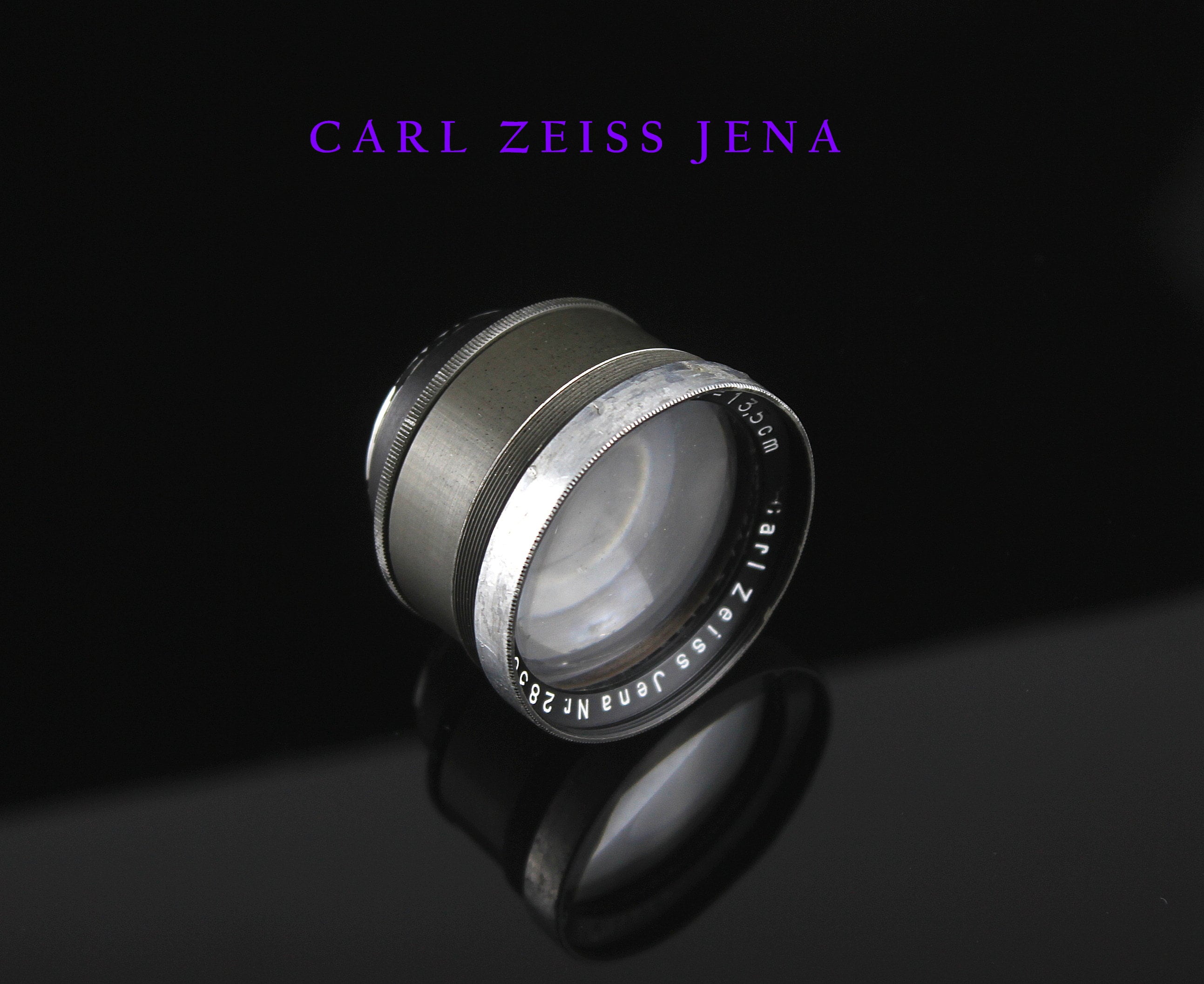 レンズ Carl Zeiss Jena Triotar 4 / 135 mm 望遠 S/n: 2830279 ドイツ