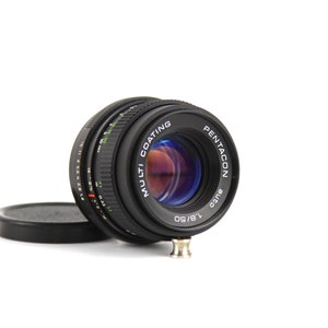 PENTACON  auto  Lens 1.8/50 fast lens  Mount M42  Lens DDR  Zenit Praktica