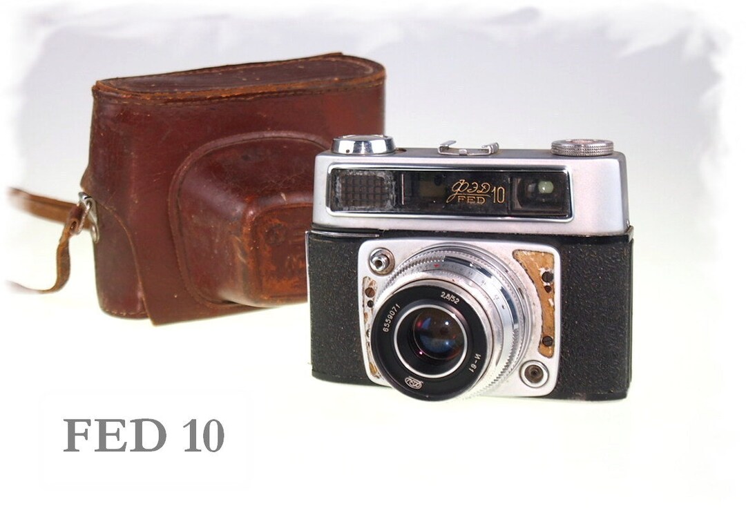 FedⅠc (NKVD,Fed-S？) w/industar-10,case Soviet Small Format Rangefinder Camera FED - 10 Lens INDUSTAR - 61