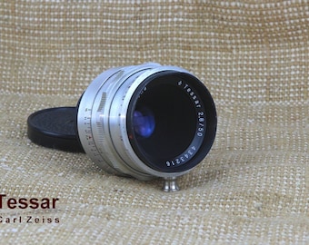 Lente Carl Zeiss Jena Tessar (2.8 / 50) Montura Para cámara Praktina