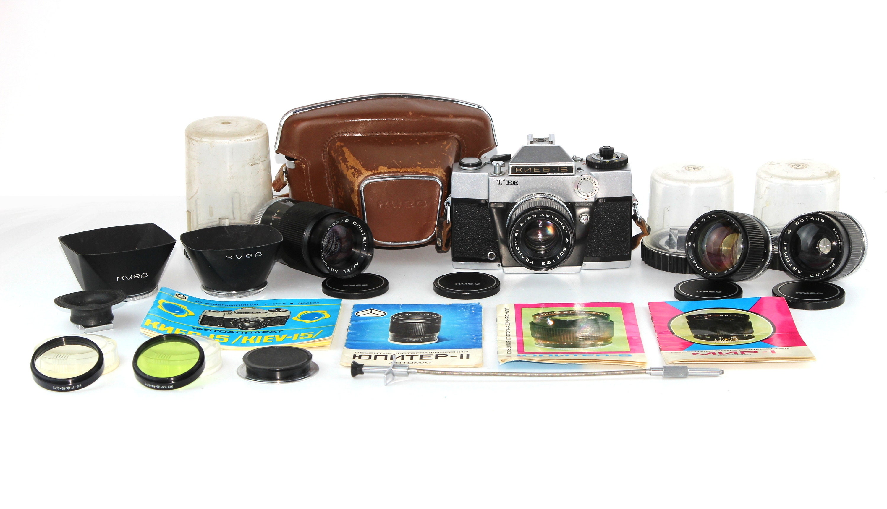 KIEV - 15 TtL ソビエトカメラレンズ HELIOS - 81、JUPITER - 11