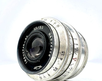 Vintage KMZ Industar-50 50mm f/3.5 M39 Soviet Rangefinder Lens FED Zorki USSR