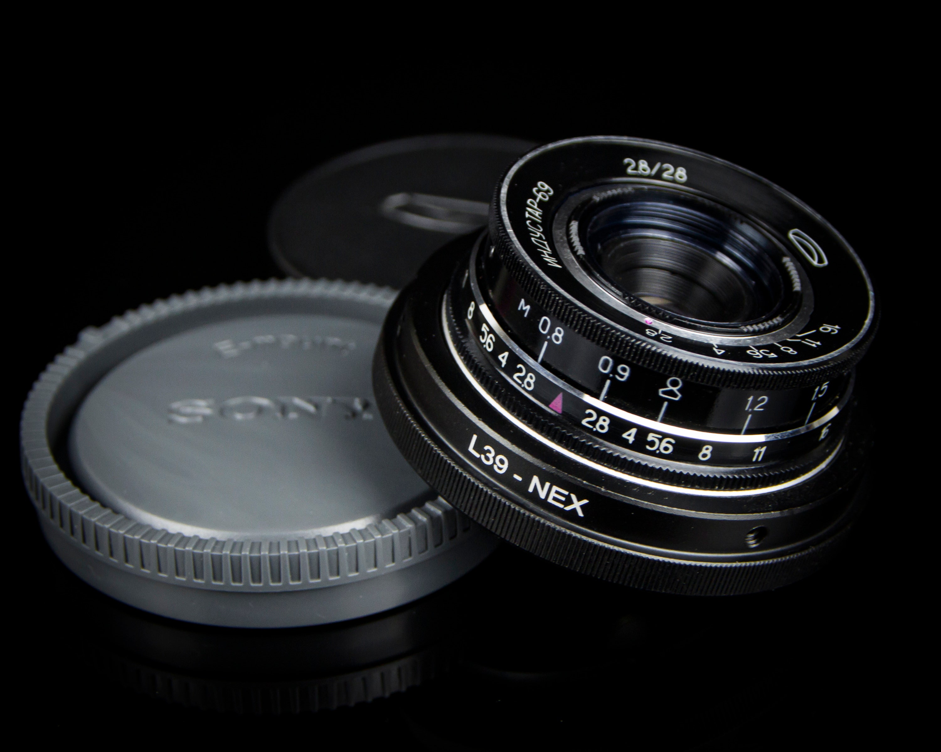 INDUSTAR- 69 Soviet Macro Lens (2,8/28 Mm) Mount M39 - SONY