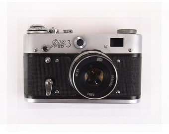ビンテージ ソビエト カメラ FED - 3 レンズ INDUSTAR - 61 (2,8 / 53