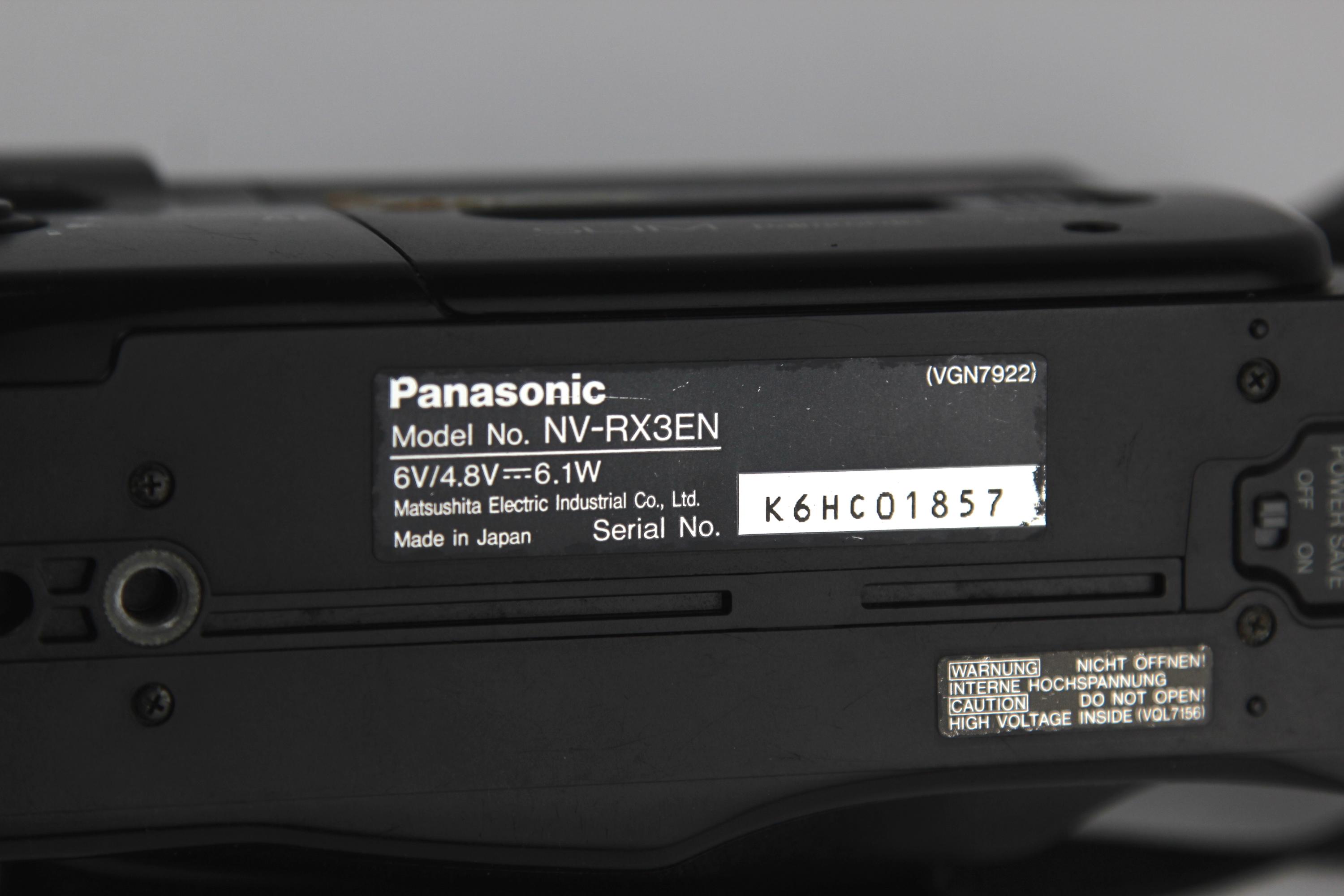 Film Cinema Filming Apparatus Video Camera PANASONIC NV - RX3EN