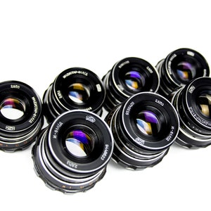 Set van 7 INDUSTAR-61 L/D 55 mm f2.8 Sovjet Leica M39-lenzen USSR