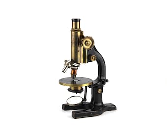 Antique Bronze Microscope C Reichert Austria No91341 Scientific Instrument