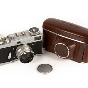 Camera LENINGRAD SLR Spring Motor Lens JUPITER - 8 (2 / 50) Made in Ussr